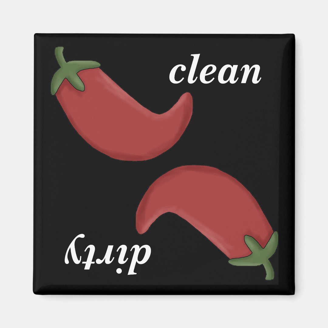 Clean or Dirty Chili Peppers Dishwasher Zazzle