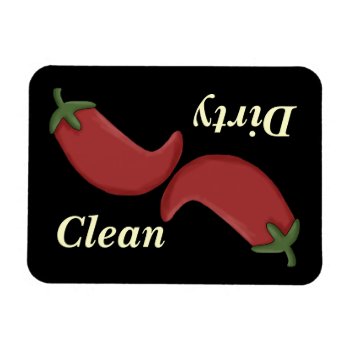 Clean Or Dirty Chili Peppers Dishwasher Magnet by She_Wolf_Medicine at Zazzle