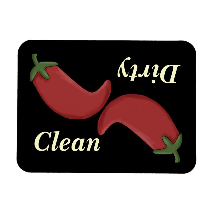 Clean or Dirty Chili Peppers Dishwasher Zazzle