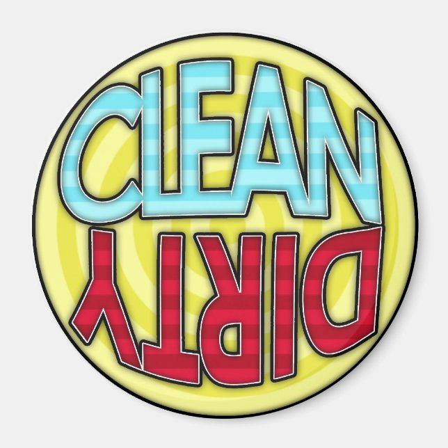 Clean or Dirty Dishwasher Magnet (Front)