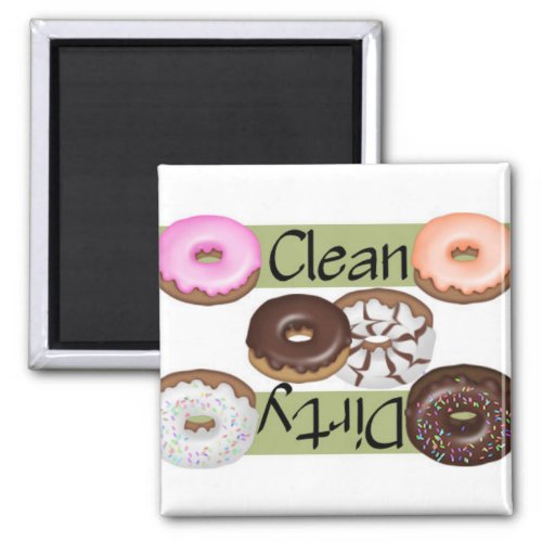 Clean or Dirty Donuts Dishwasher Magnet