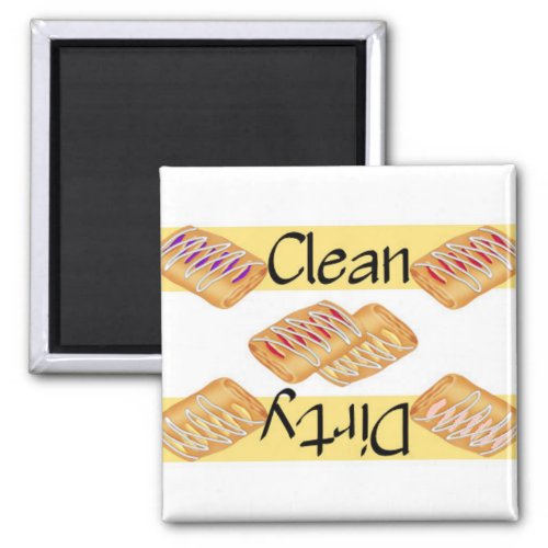 Clean or Dirty Fruit Danish Dishwasher Magnet