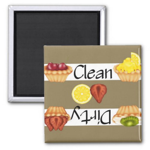 Clean or Dirty Fruit Tarts Dishwasher Magnet