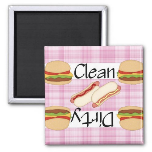 Clean or Dirty Hamburgers Dishwasher Magnet