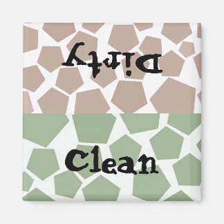 Clean or Dirty Hexagon Design Magnet