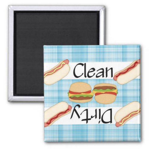 Clean or Dirty Hotdogs Dishwasher Magnet