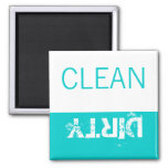 Clean Or Dirty Magnets Dishwasher Labels Aqua Blue at Zazzle