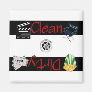 Clean or Dirty Movies Dishwasher Magnet