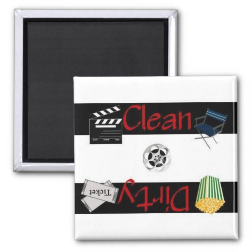 Clean or Dirty Movies Dishwasher Magnet