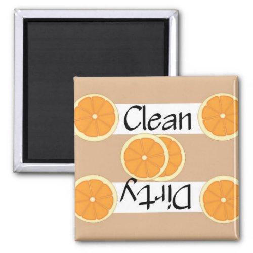 Clean or Dirty Oranges Dishwasher Magnet