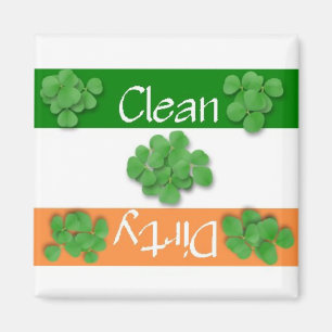 Clean or Dirty St. Patrick's Day Flag Magnet