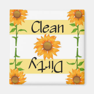 Clean or Dirty Sunflowers 2 Dishwasher Magnet