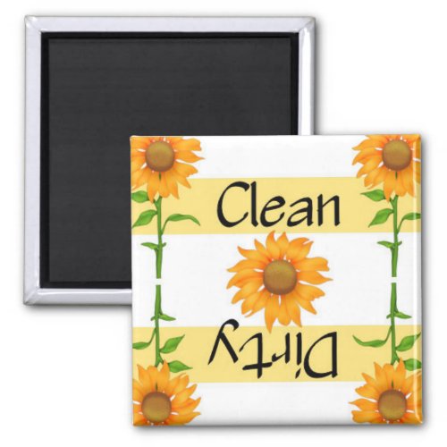 Clean or Dirty Sunflowers 2 Dishwasher Magnet