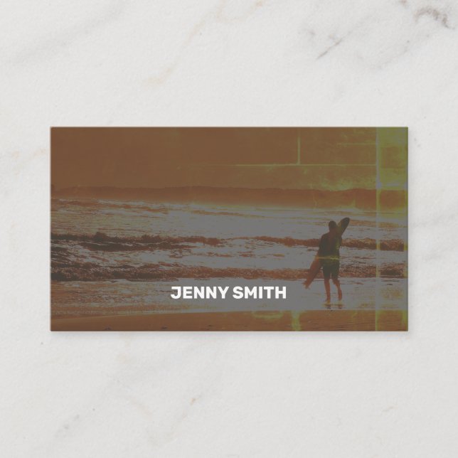 Clean Orange Classic Business Card (Front)