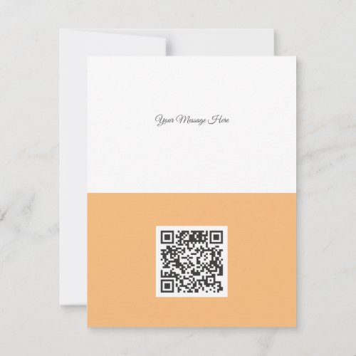 Clean Orange Corporate QR Code Christmas Tree Holiday Card