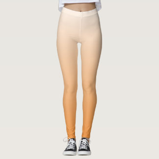 Clean Orange Flat Shading Graphic Leggings