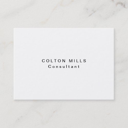 Clean Original Black White Handwriting Minimalist Business Card