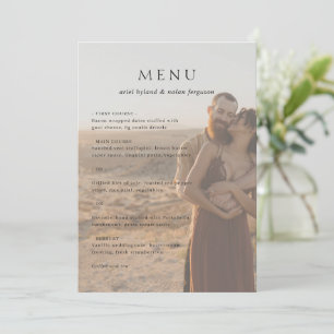 Clean Photo Modern Wedding Menu