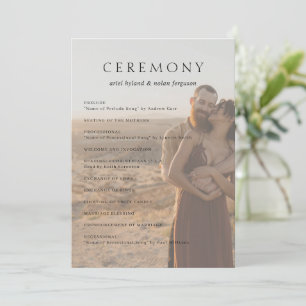 Clean Photo Modern Wedding Program