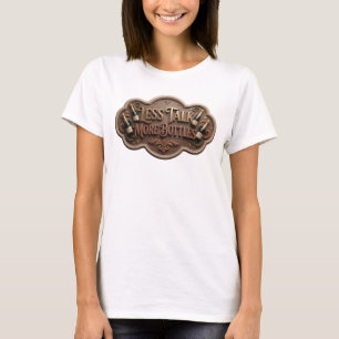 Clean Pink LESS TALK MORE BOTTLES Artistic Motif T-Shirt