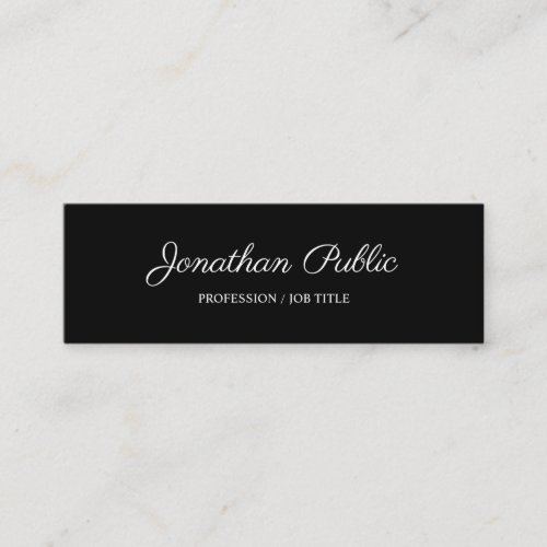 Clean Plain Modern Black Design Trending Chic Mini Business Card Clean Plain Modern Black Design Trending Chic Mini Business Card