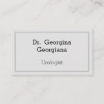 [ Thumbnail: Clean & Plain Urologist Business Card ]