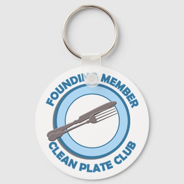 Clean Plate Club Founding Member Keychain (Front)