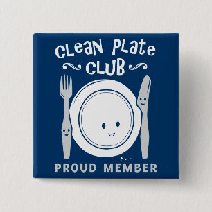 Clean Plate Club Pinback Button