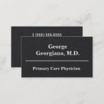 [ Thumbnail: Clean Primary Care Physician Business Card ]