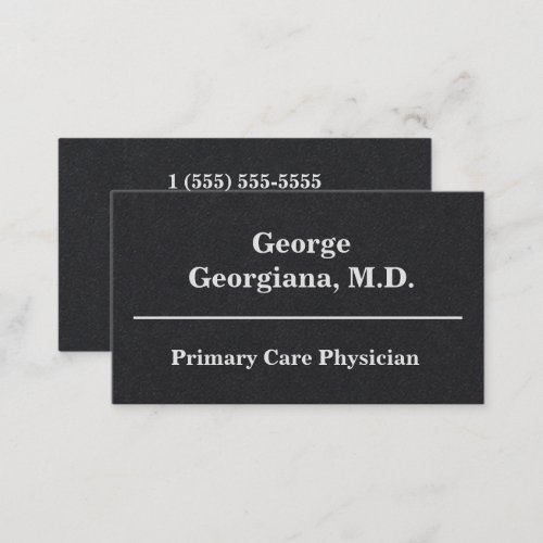 Clean Primary Care Physician Business Card