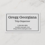 [ Thumbnail: Clean & Professional Trip Organizer Business Card ]