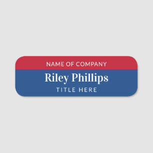 Clean Red & Blue Company Name Title Tag