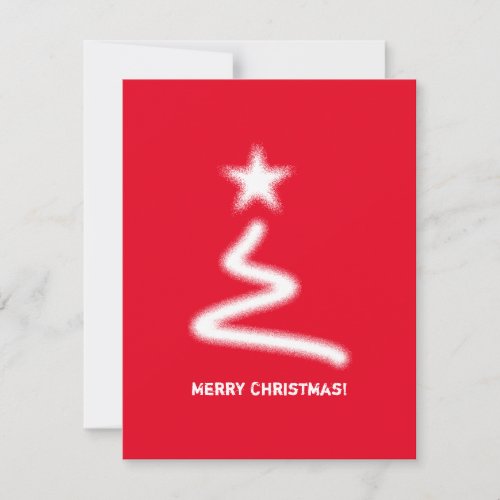 Clean Red Corporate QR Code Christmas Tree Holiday Card