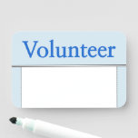 [ Thumbnail: Clean, Respectable "Volunteer" Name Tag ]