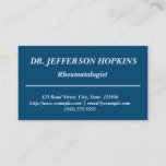 [ Thumbnail: Clean Rheumatologist Business Card ]
