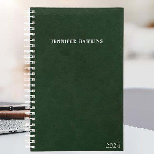 Clean Sage Green Texture Business 2024 Weekly  Planner