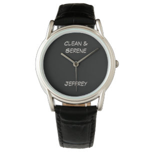 Clean & Serene Wrist Watch, Black Face Watch