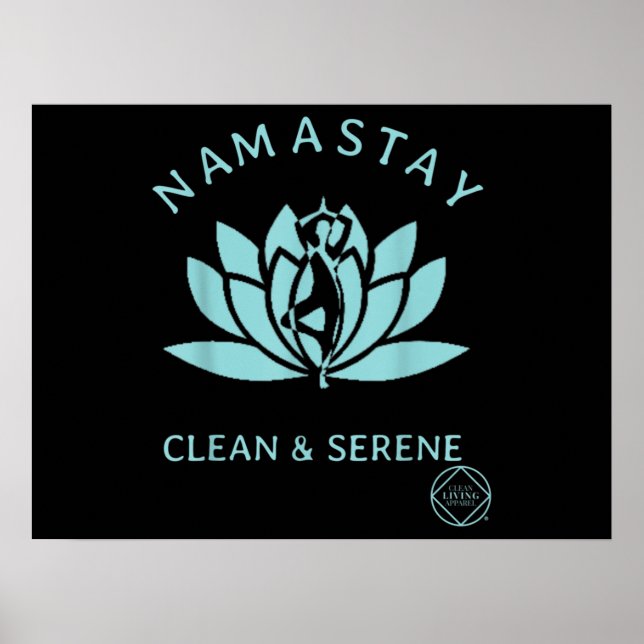 Clean & Serene Yoga Narcotics Anonymous Poster (Front)