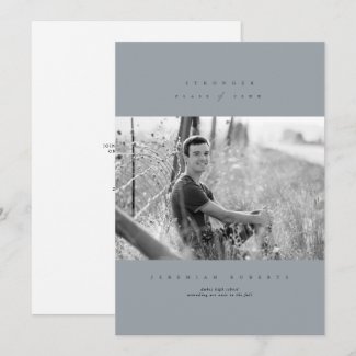 Clean Serif Graduation Invitation