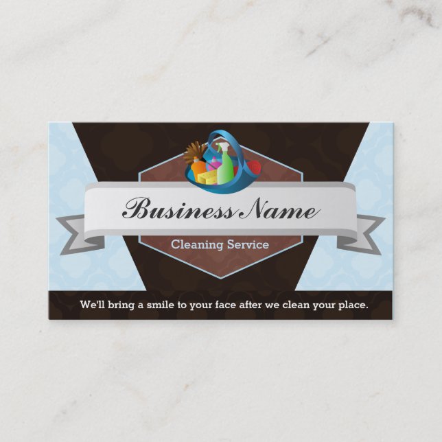 Clean Service Business Cards (Front)