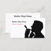 Clean Shave Barber Shop Hair Stylist For Men Business Card (Front/Back)