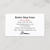 Clean Shave Barber Shop Hair Stylist For Men Business Card (Back)