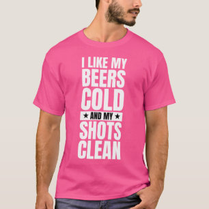 Clean Shot Stag Hunting Rifle Hunter Draft Beer Lo T-Shirt