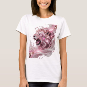 Clean Silver LION KING Graphic Design T-Shirt