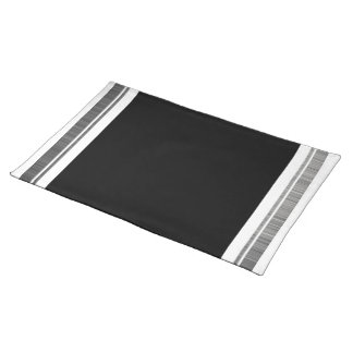 Clean Silver Metallic Edge Border Placemat