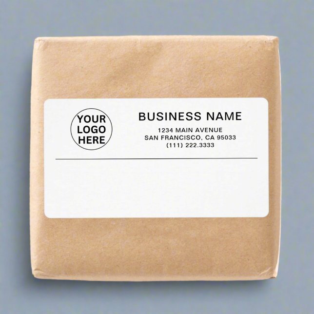 Clean Simple Business Logo Shipping Label (Creator Uploaded)