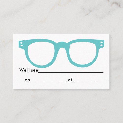 Clean  Simple Eye Doctor Appointment Card