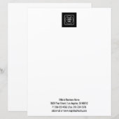 Clean Simple Logo Text Professional letterhead (Front/Back)