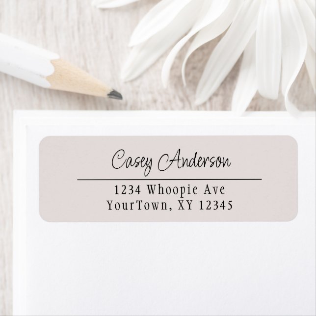Clean Simple Minimal Informal Casual Cream Label (Insitu)