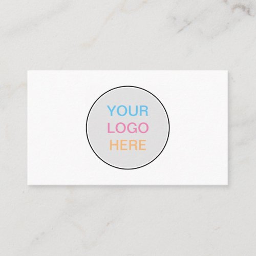 Clean Simple Modern Add Your Logo Business Card